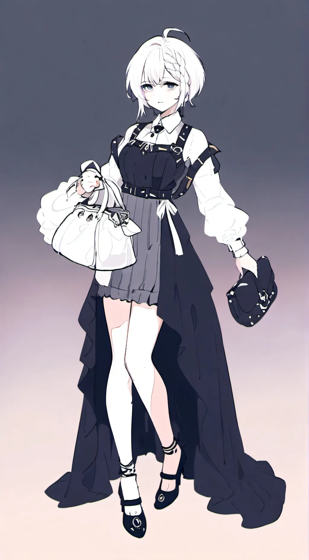 ai character: violet background