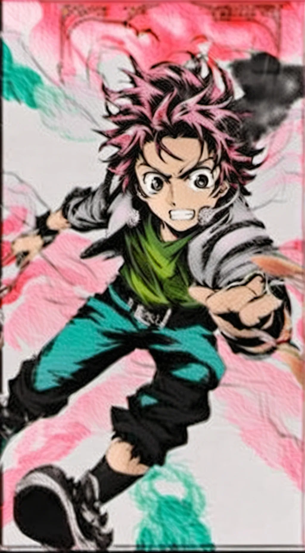 ai character: kamado tanjiro fr background