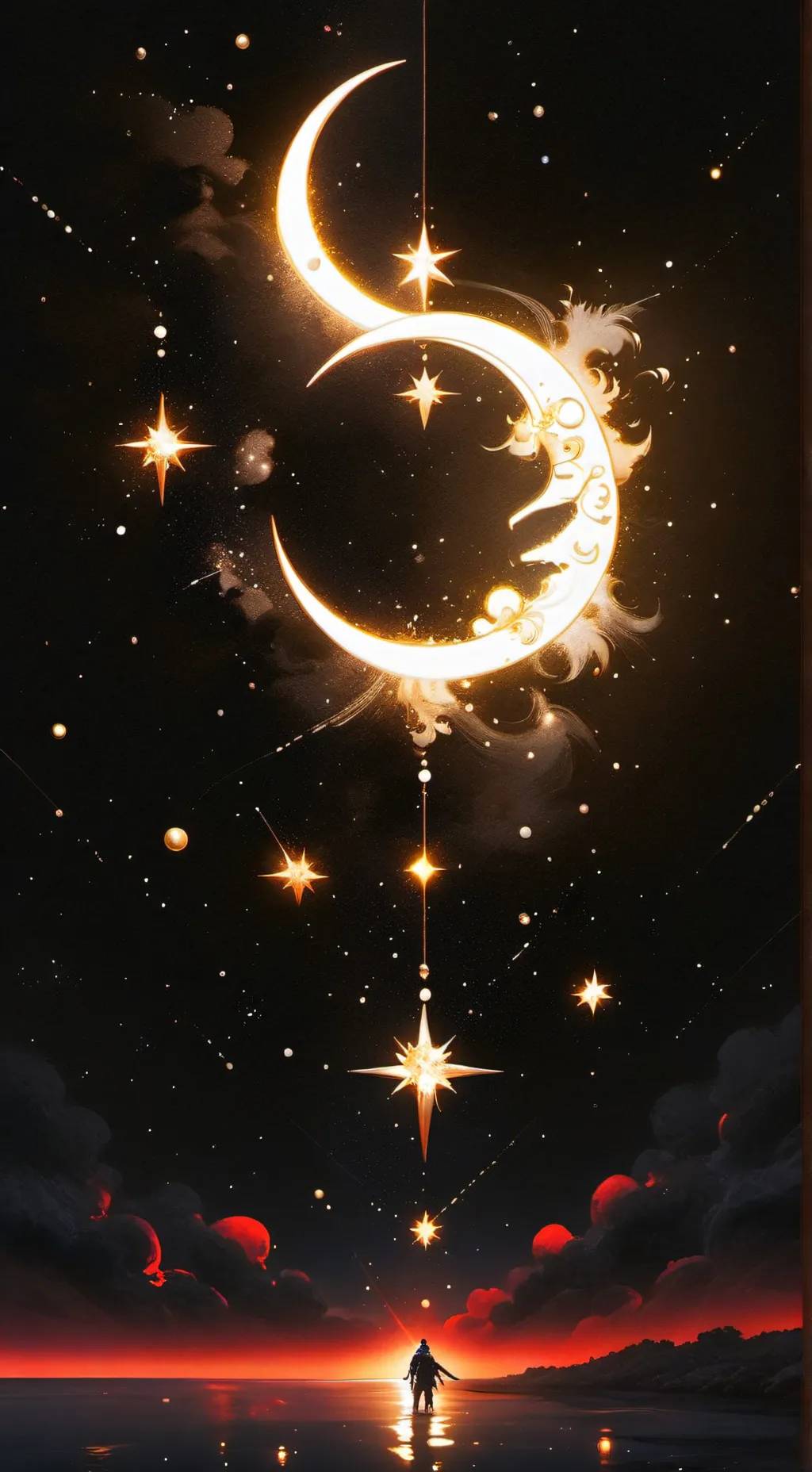 ai character: Sun and Moon background