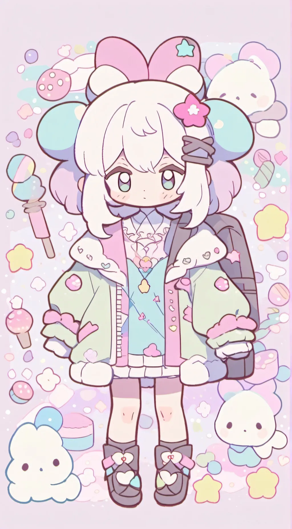 ai character: sanrio road trip background
