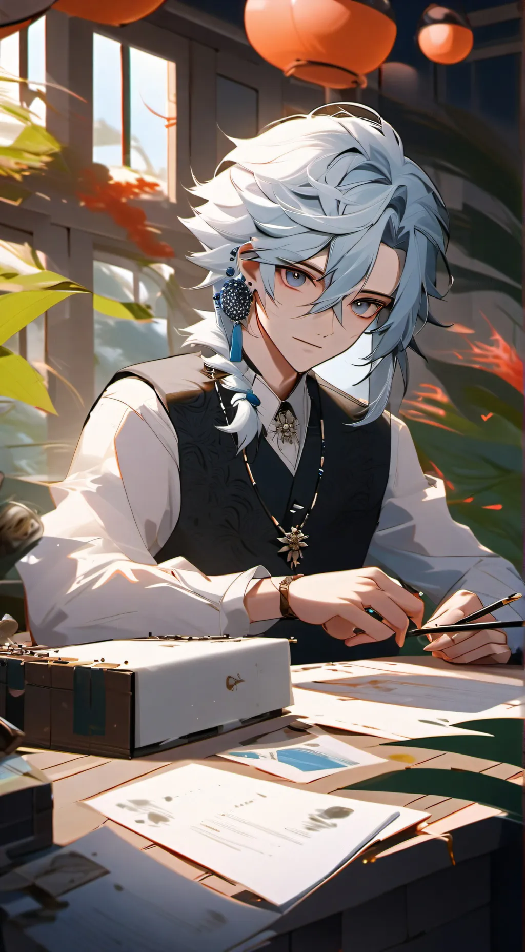 ai character: Hot clasmate background