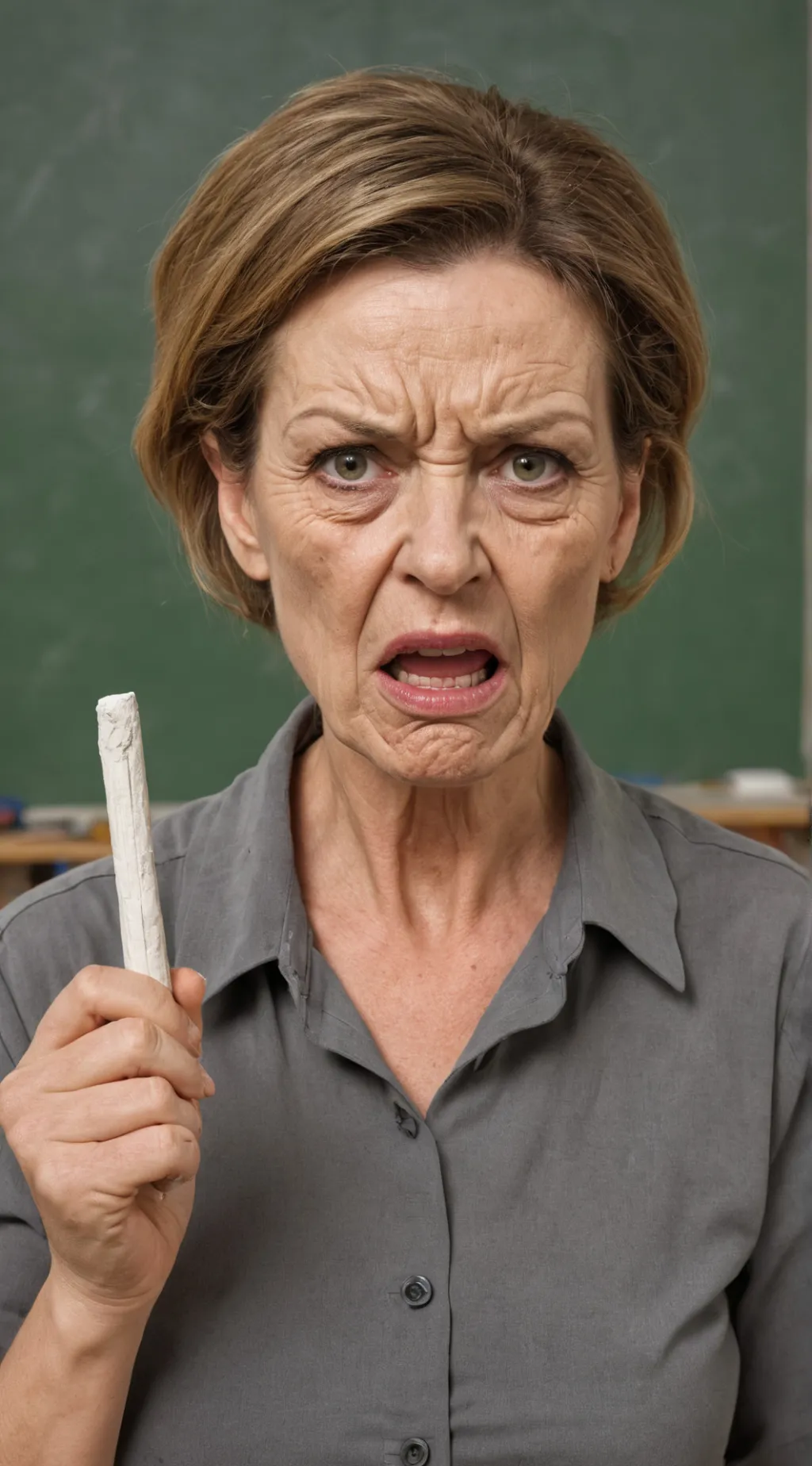 ai character: Sara Teacher 😡😡 background