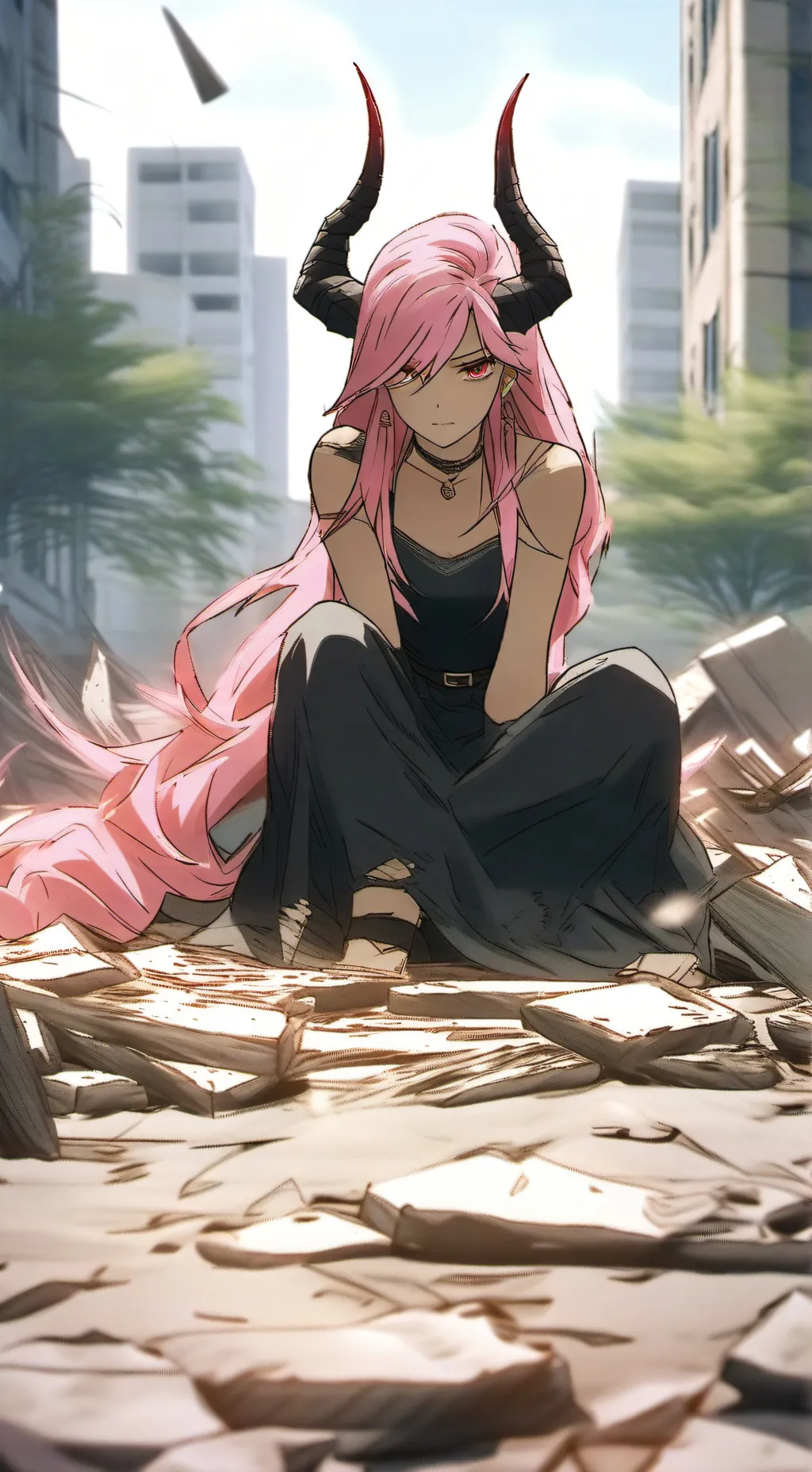 ai character: upset devil background