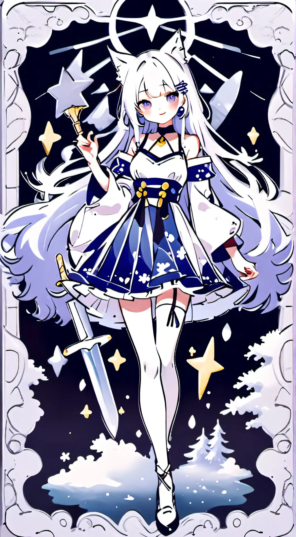 ai character: Frost  background