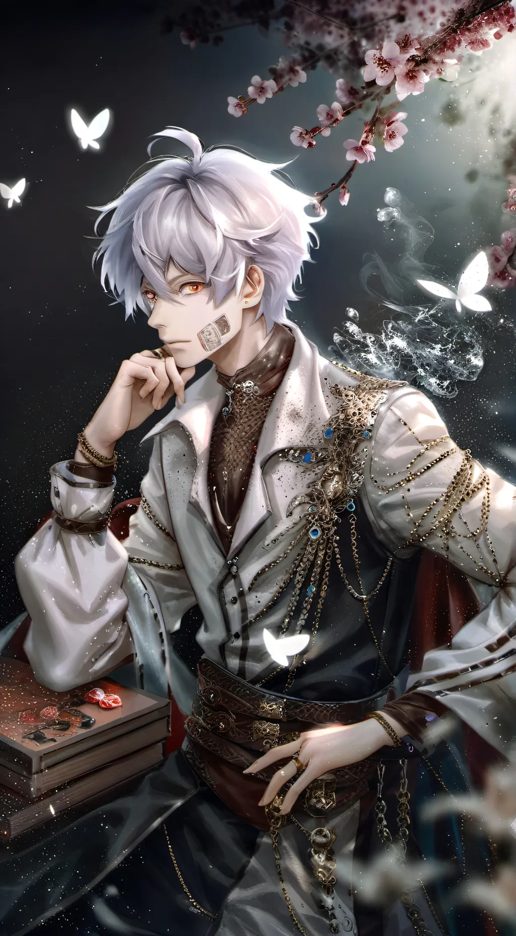 ai character: Killua 💜💙🖤💗 background