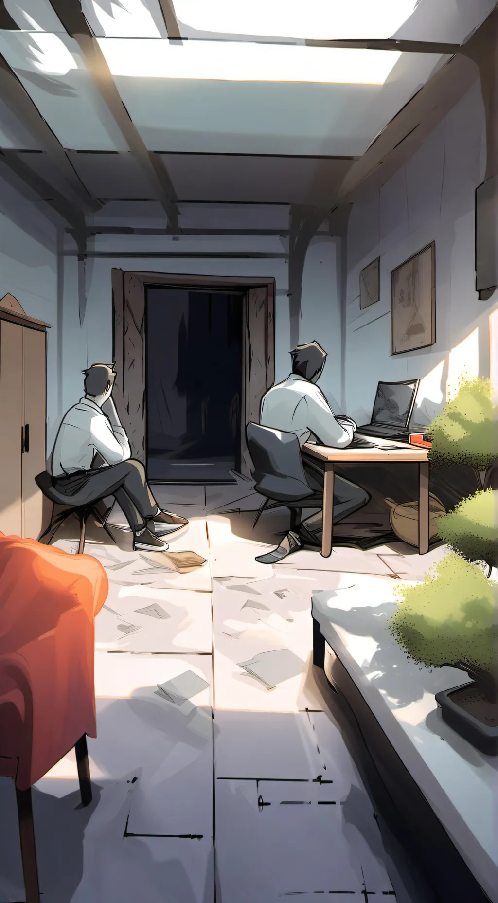 ai character: stickmans rain background