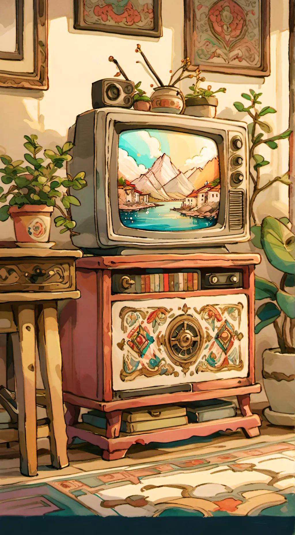 ai character: titan tv infectado background