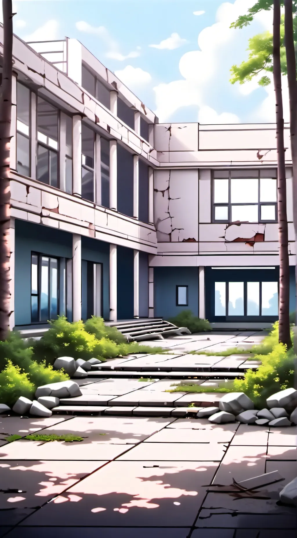 ai character: abandond school background