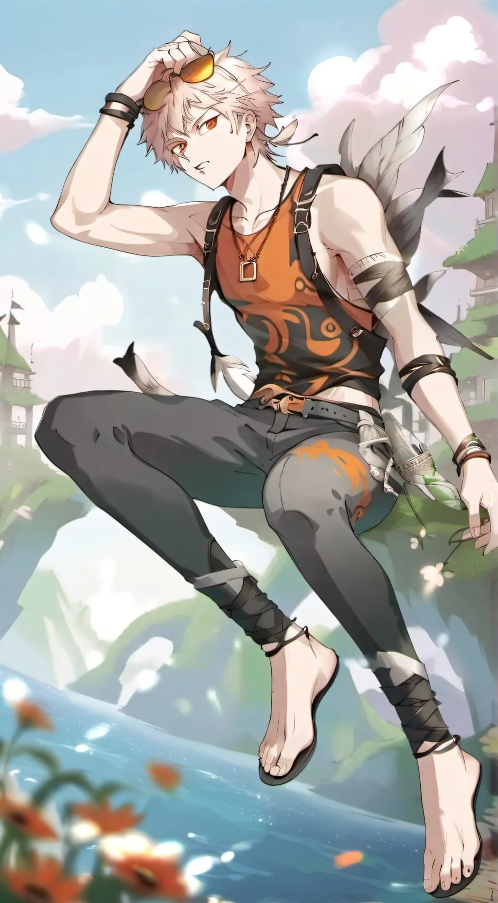 ai character: katsuki bakugo  background