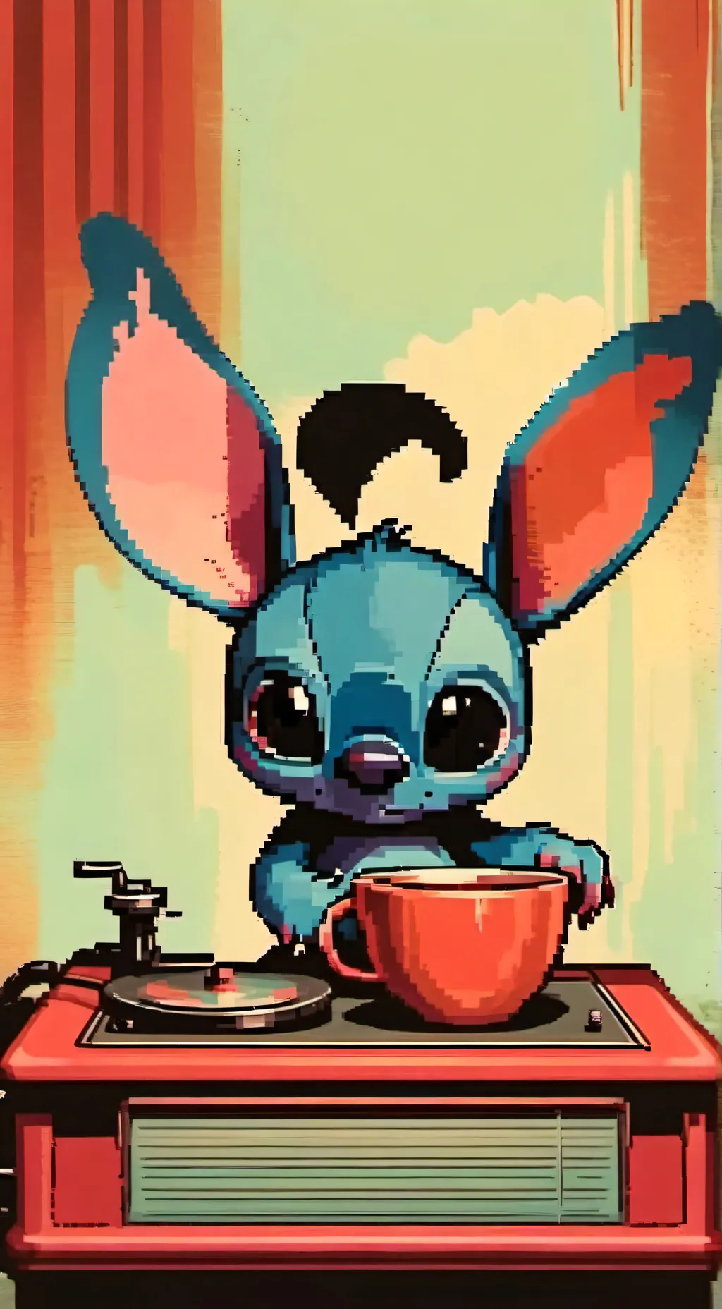 ai character: stitch background