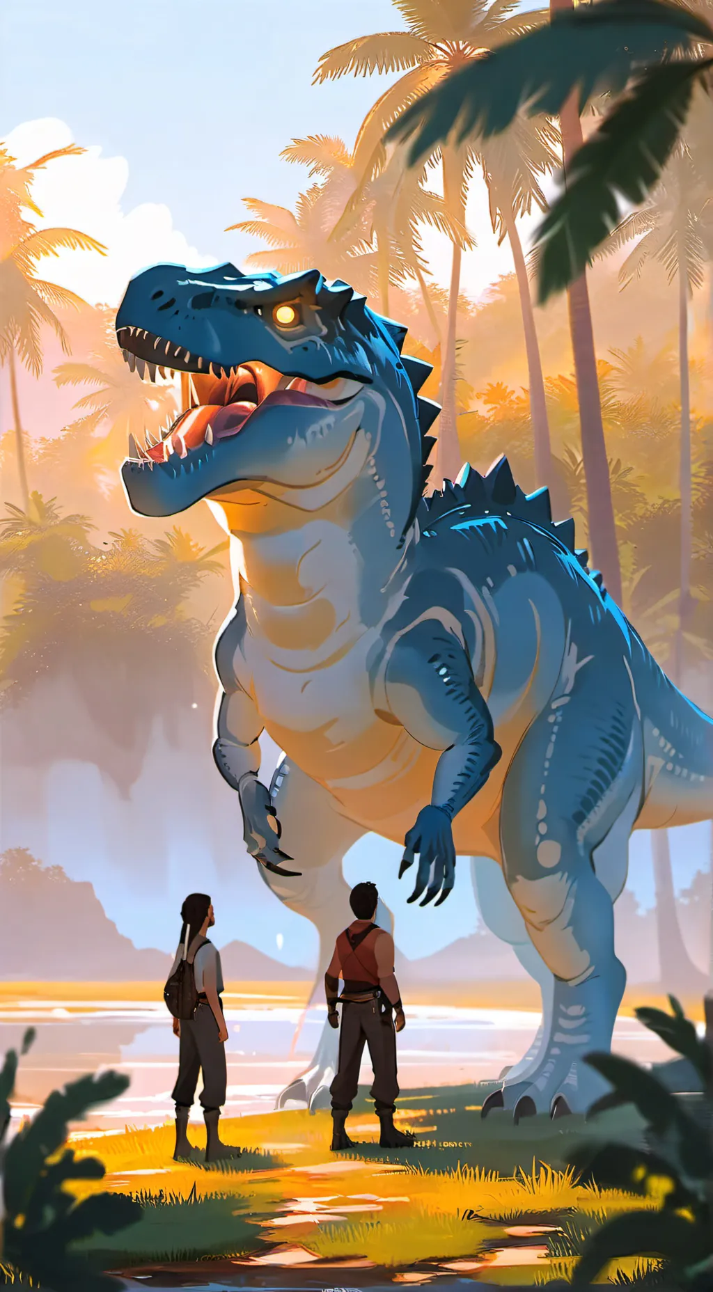 ai character: Jurassic world  background