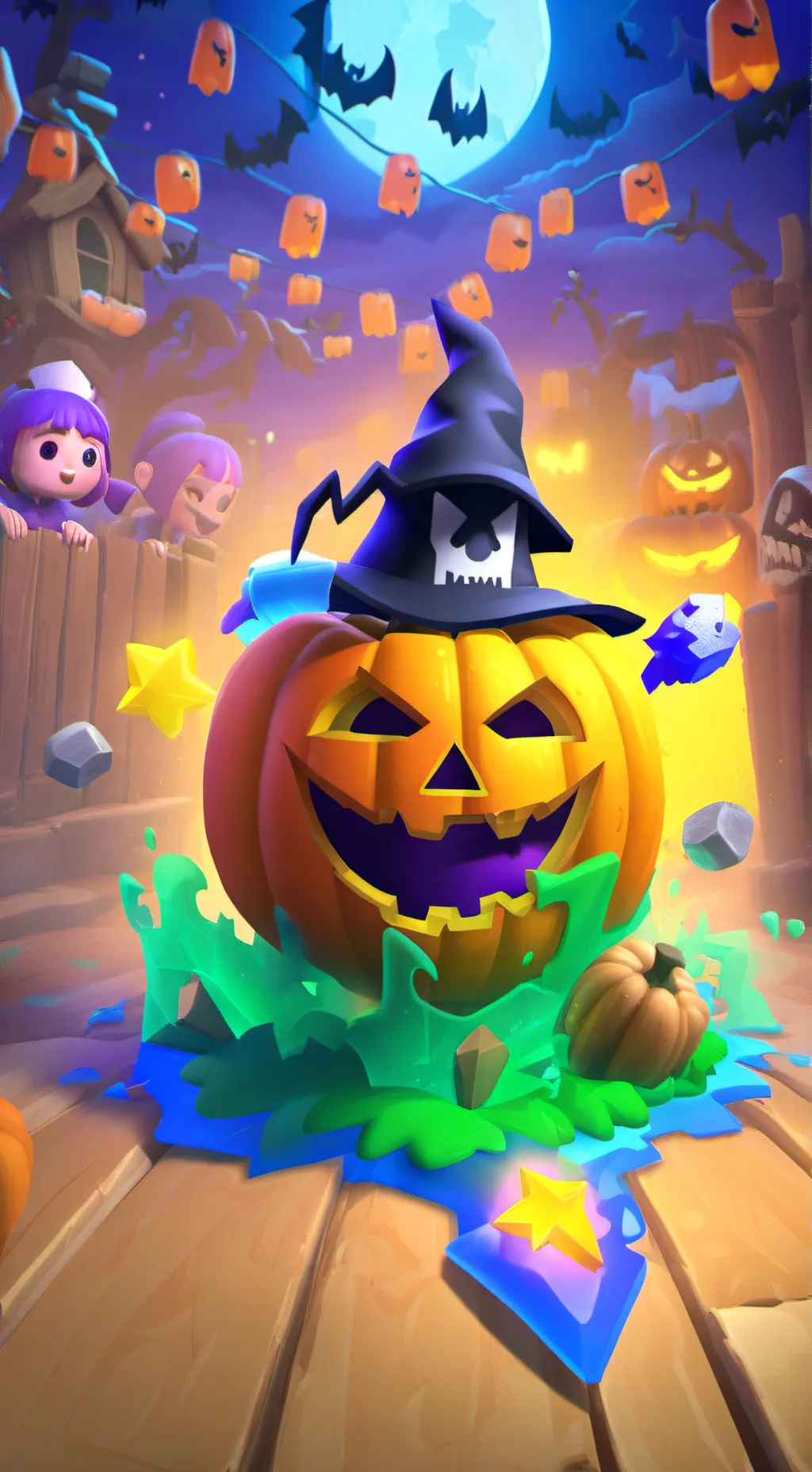 ai character: mha halloween  background