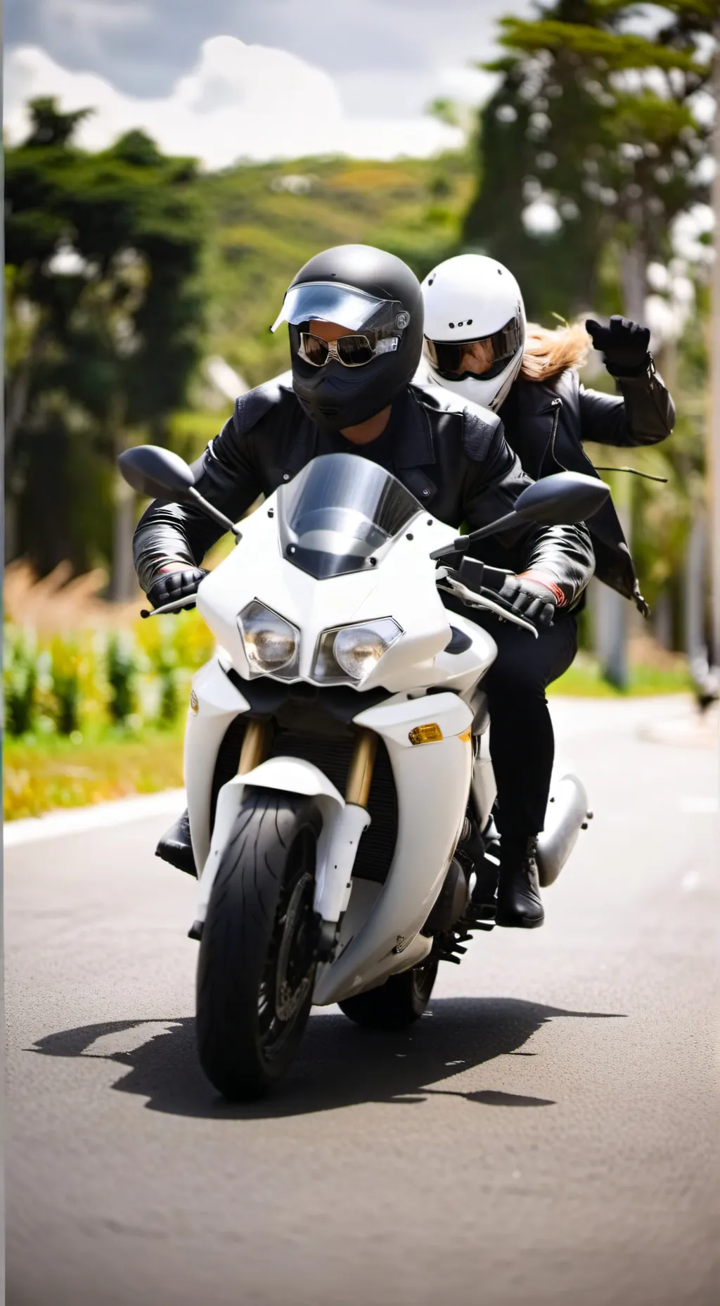 ai character: Biker couple background