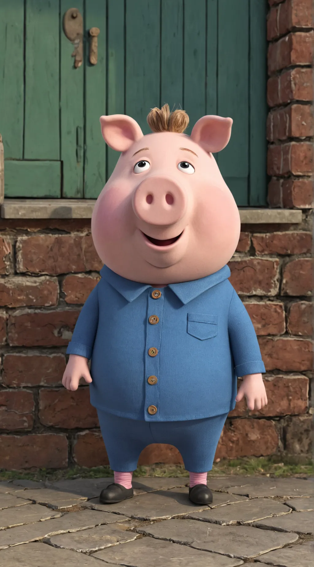 ai character: George Pig  background