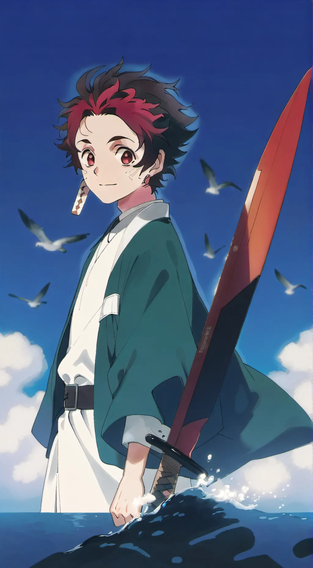 ai character: Tanjiro background