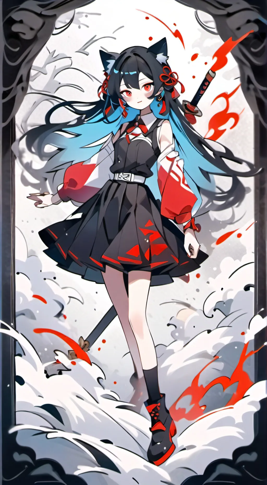 ai character: Pyrofrost background