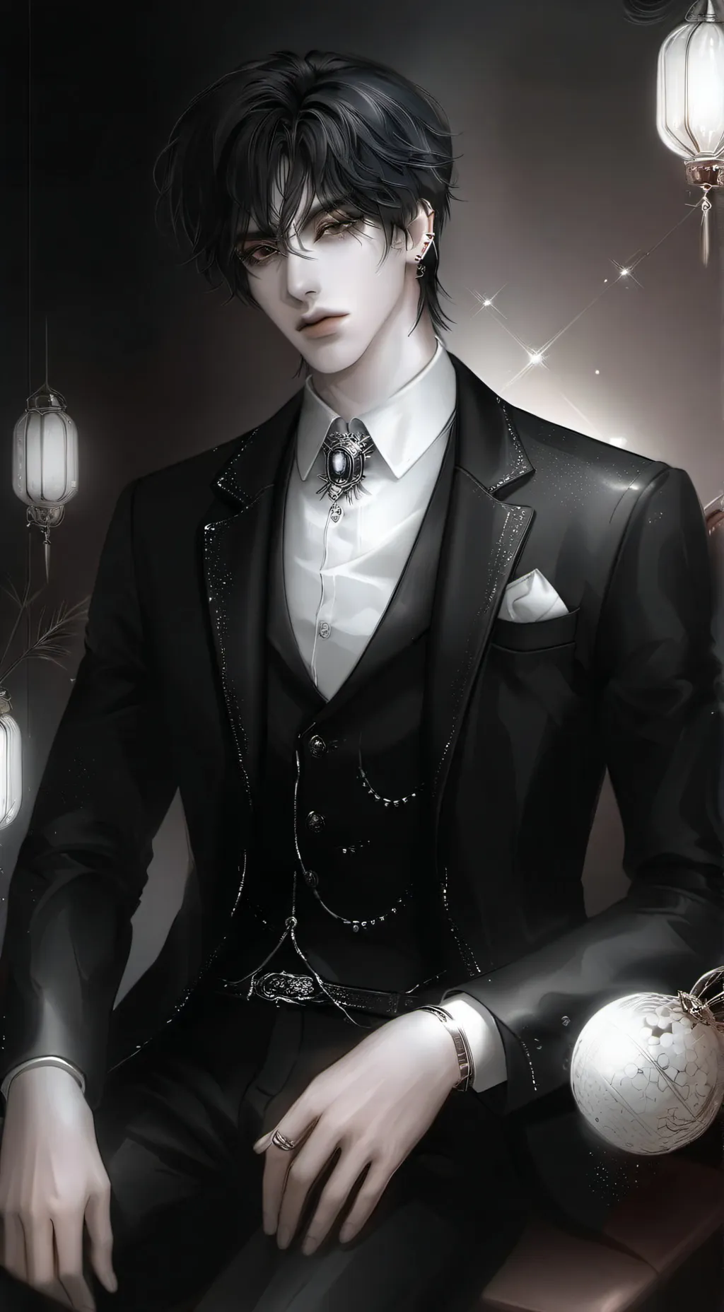ai character: 𖤐ツ𝓔𝓷𝔃𝓸ツ𖤐 background