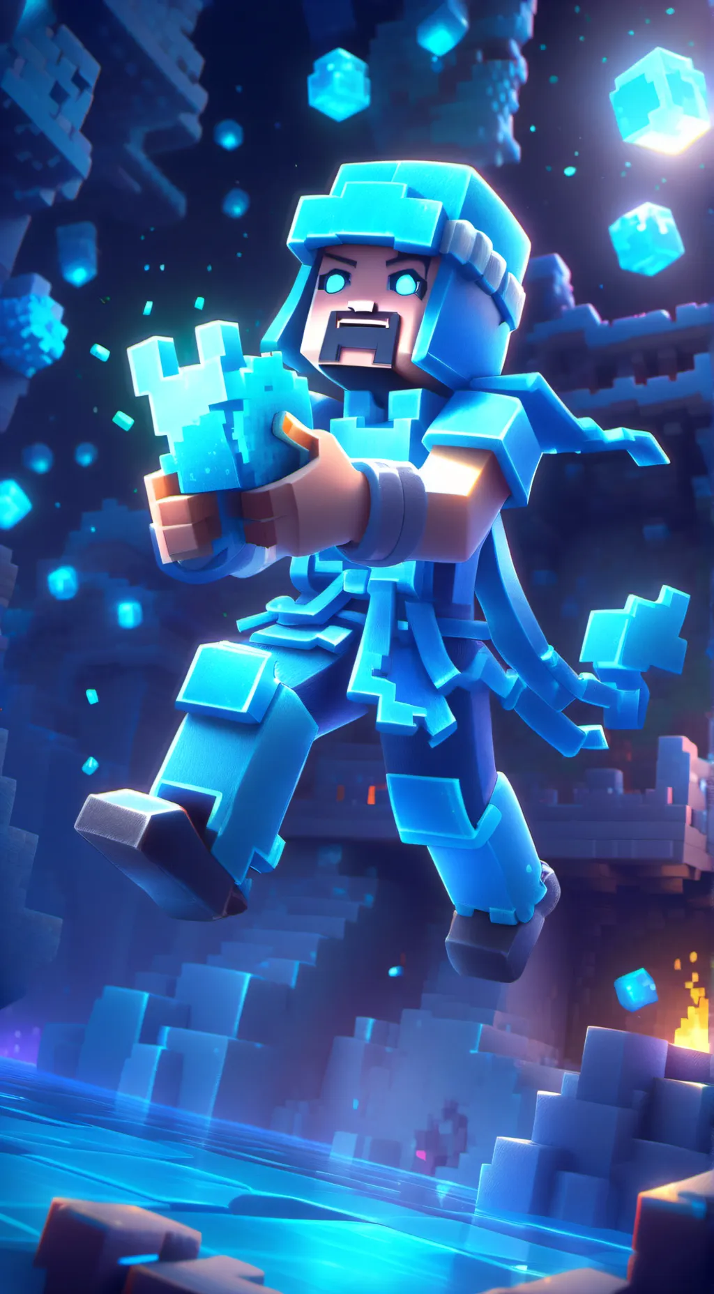 ai character: Minecraft  background