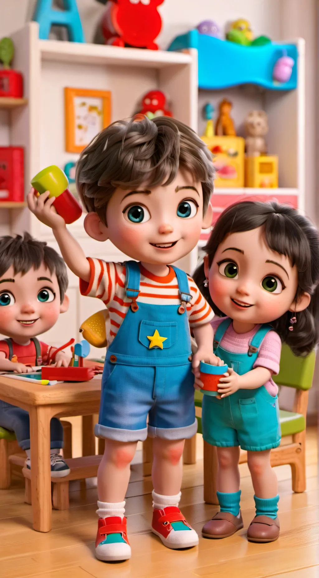 ai character: Kindergarten background