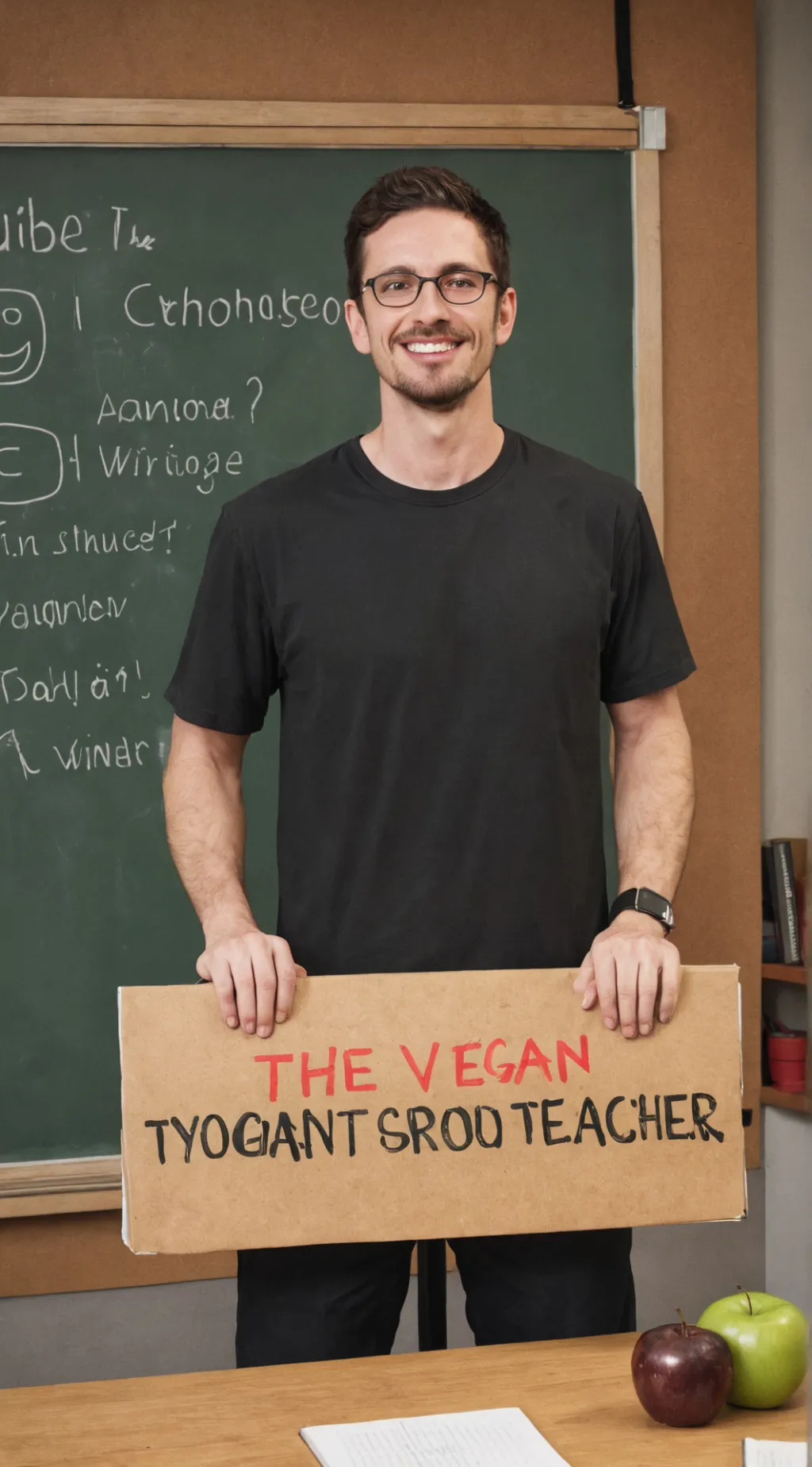 ai character: The vegan teacher background