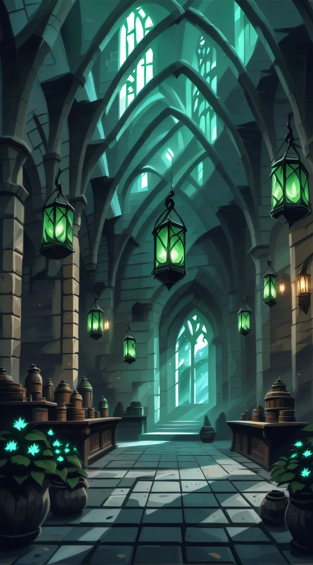 ai character: Hogwarts  background