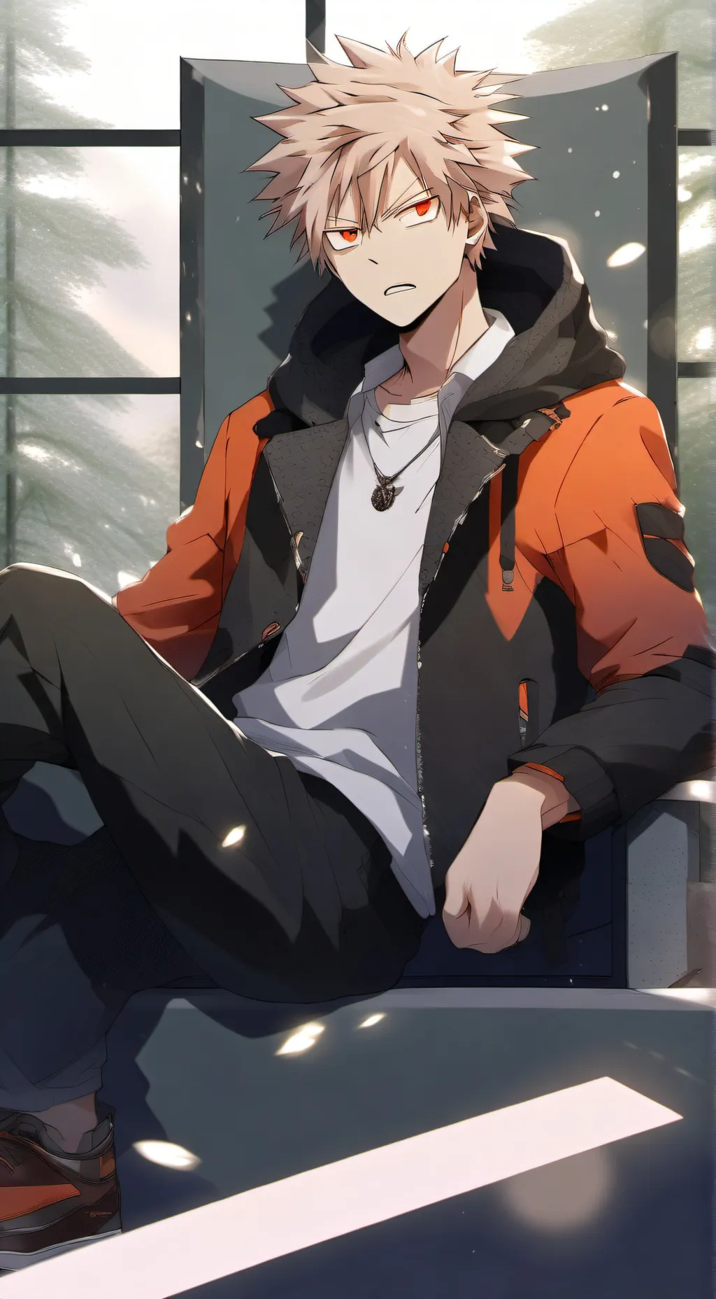 ai character: bakugo  background