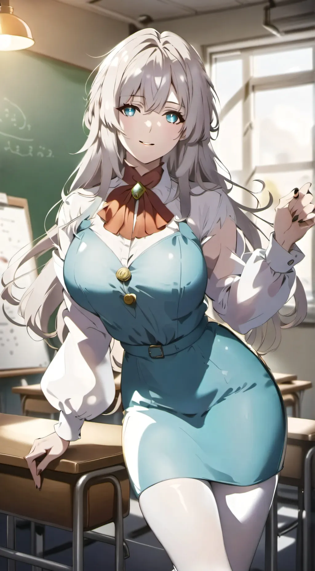 ai character: Ms Johnston  background
