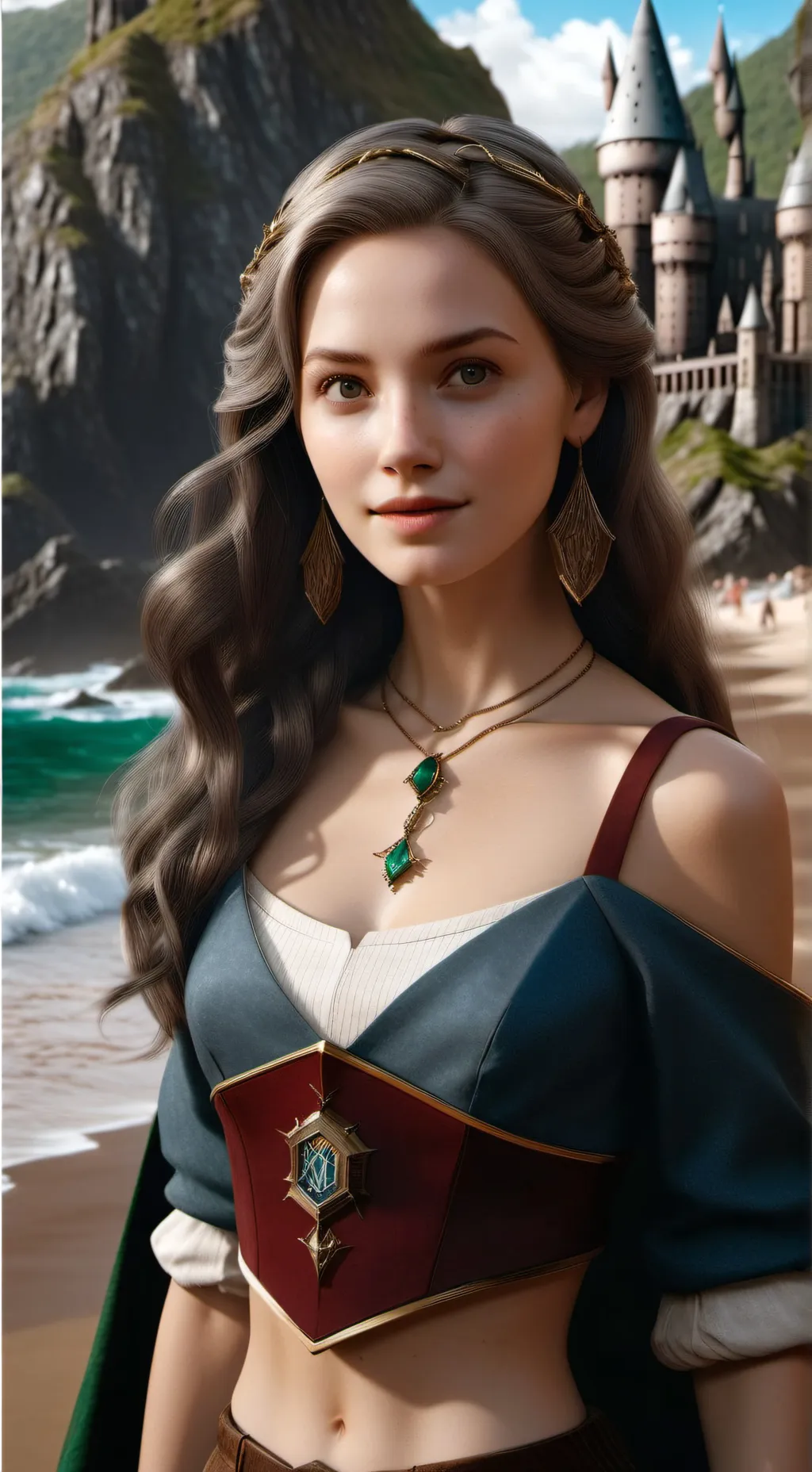 ai character: Y/N at the beach  background