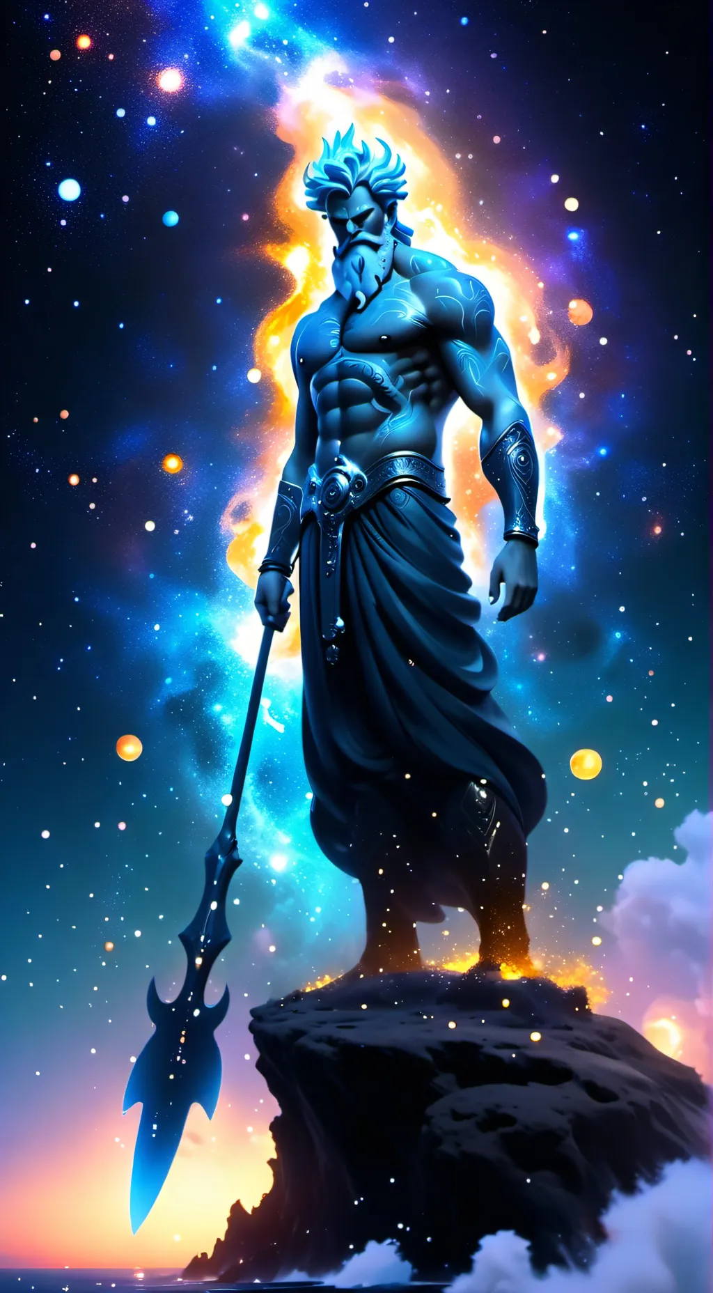 ai character: Poseidon background