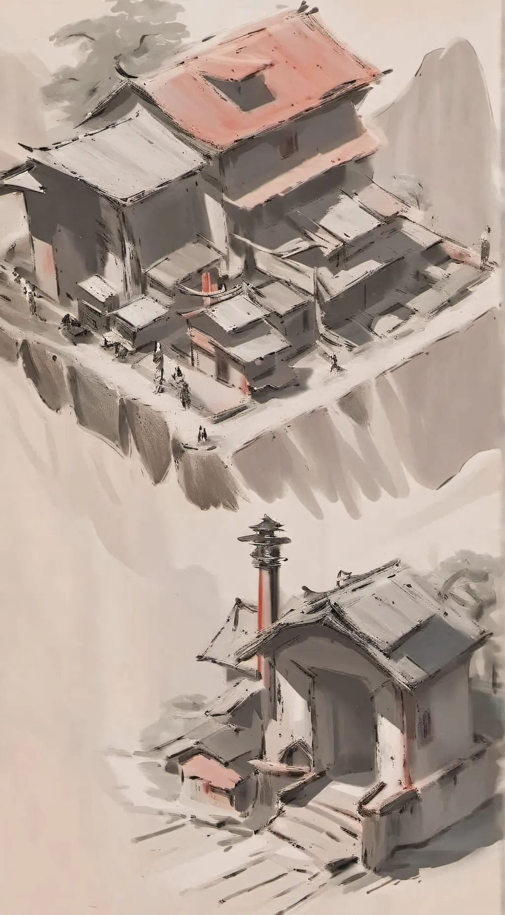 ai character: sunmen town background