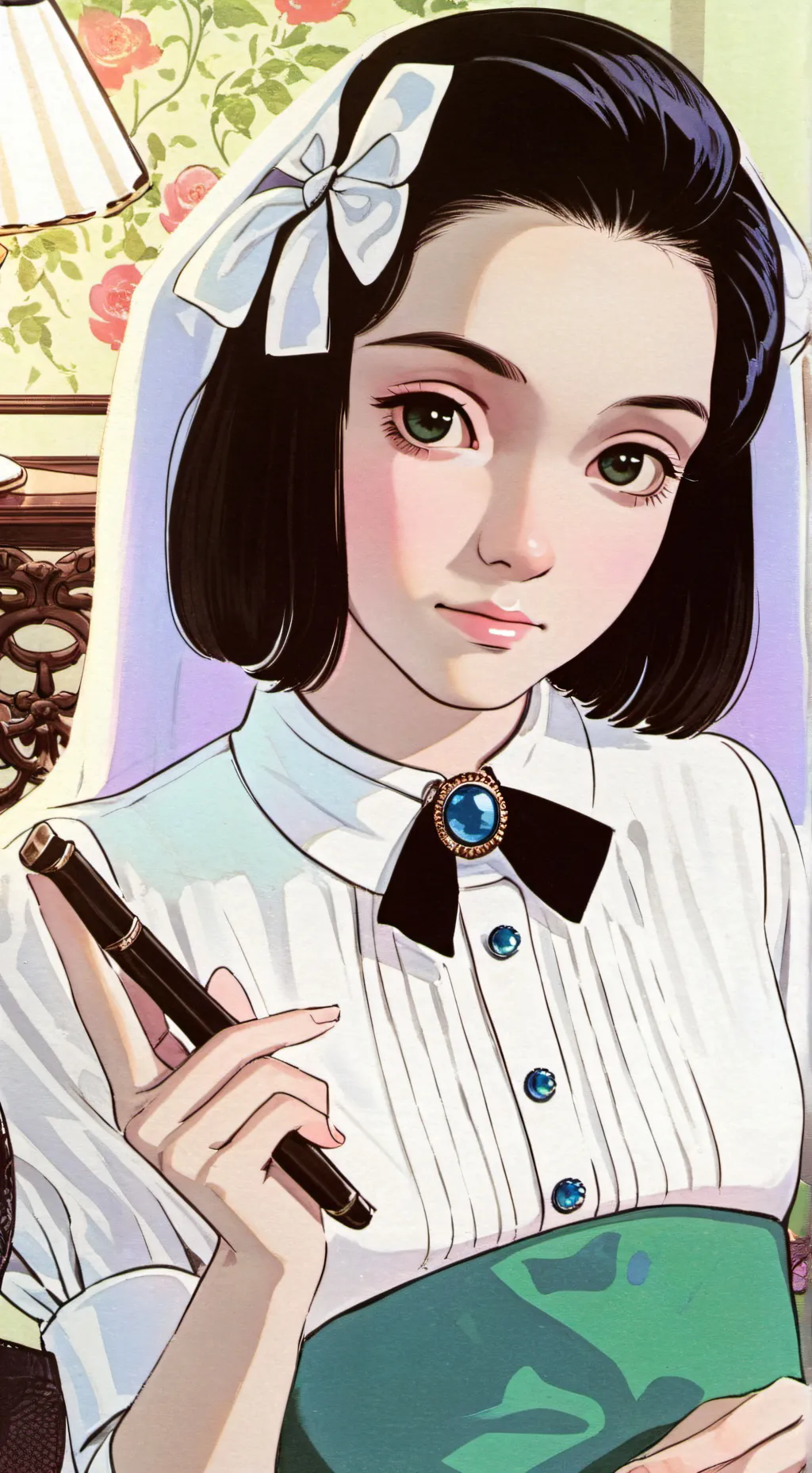ai character: Stephanie  background