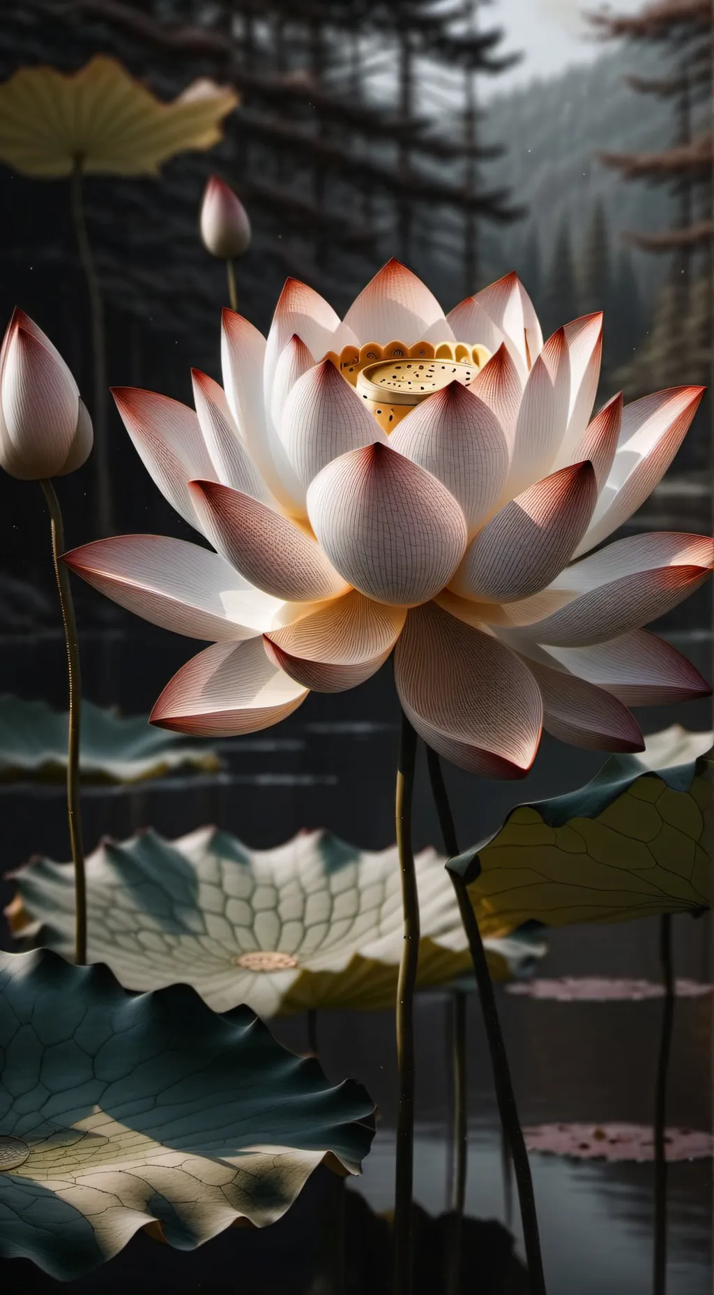 ai character: The lotus hotel background