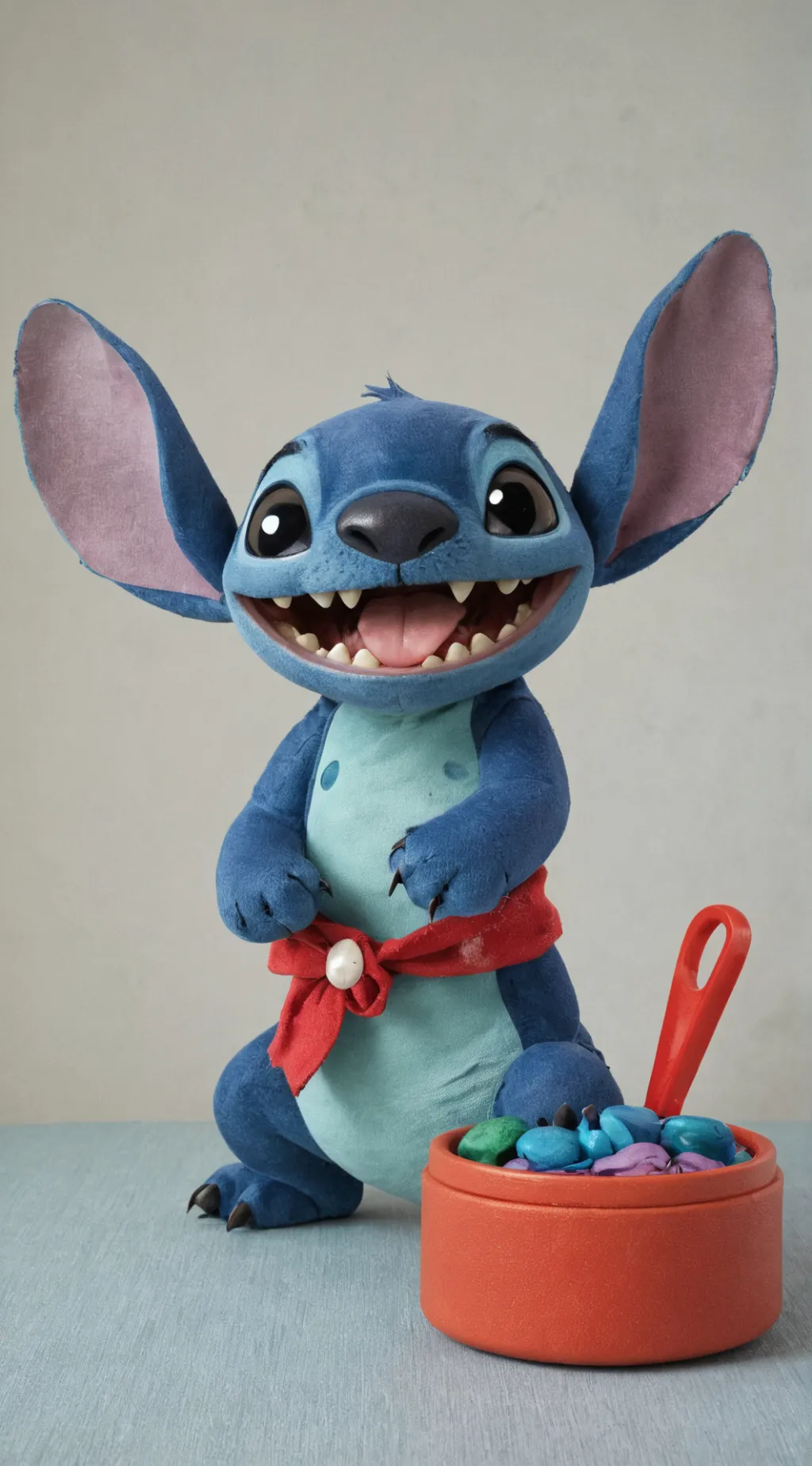 ai character: stitch background