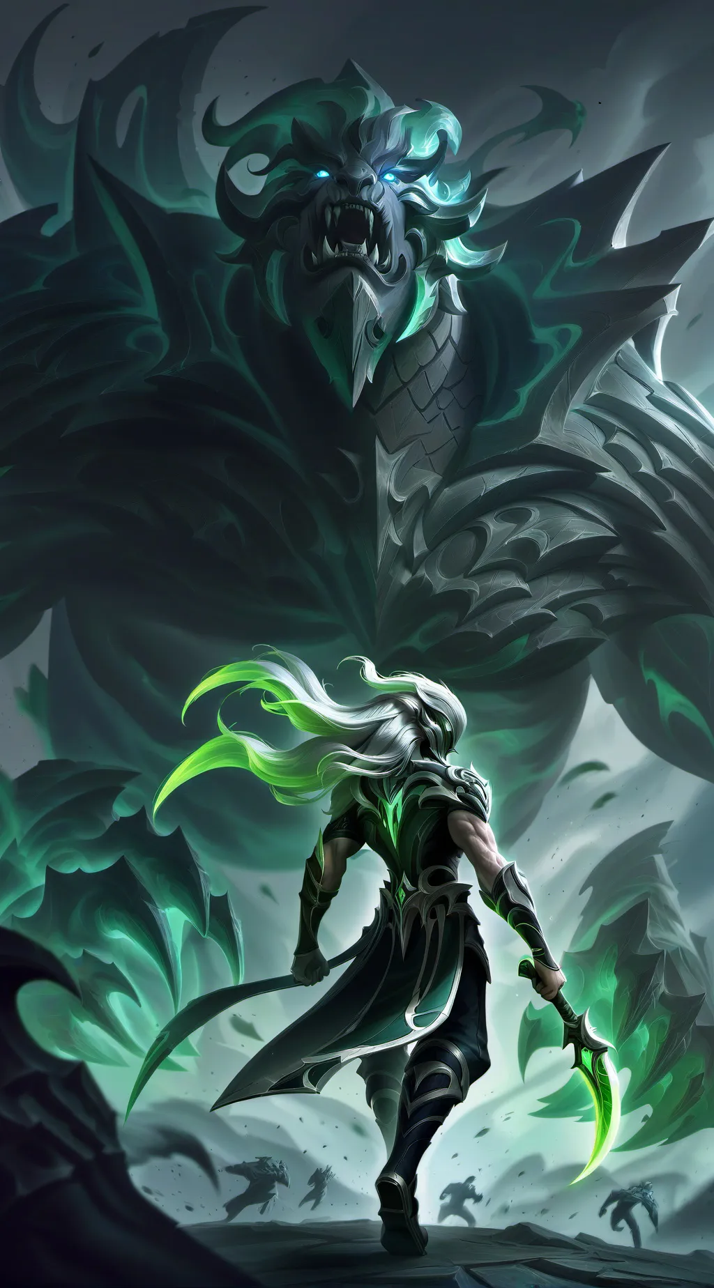 ai character: Dark hell ￼ background