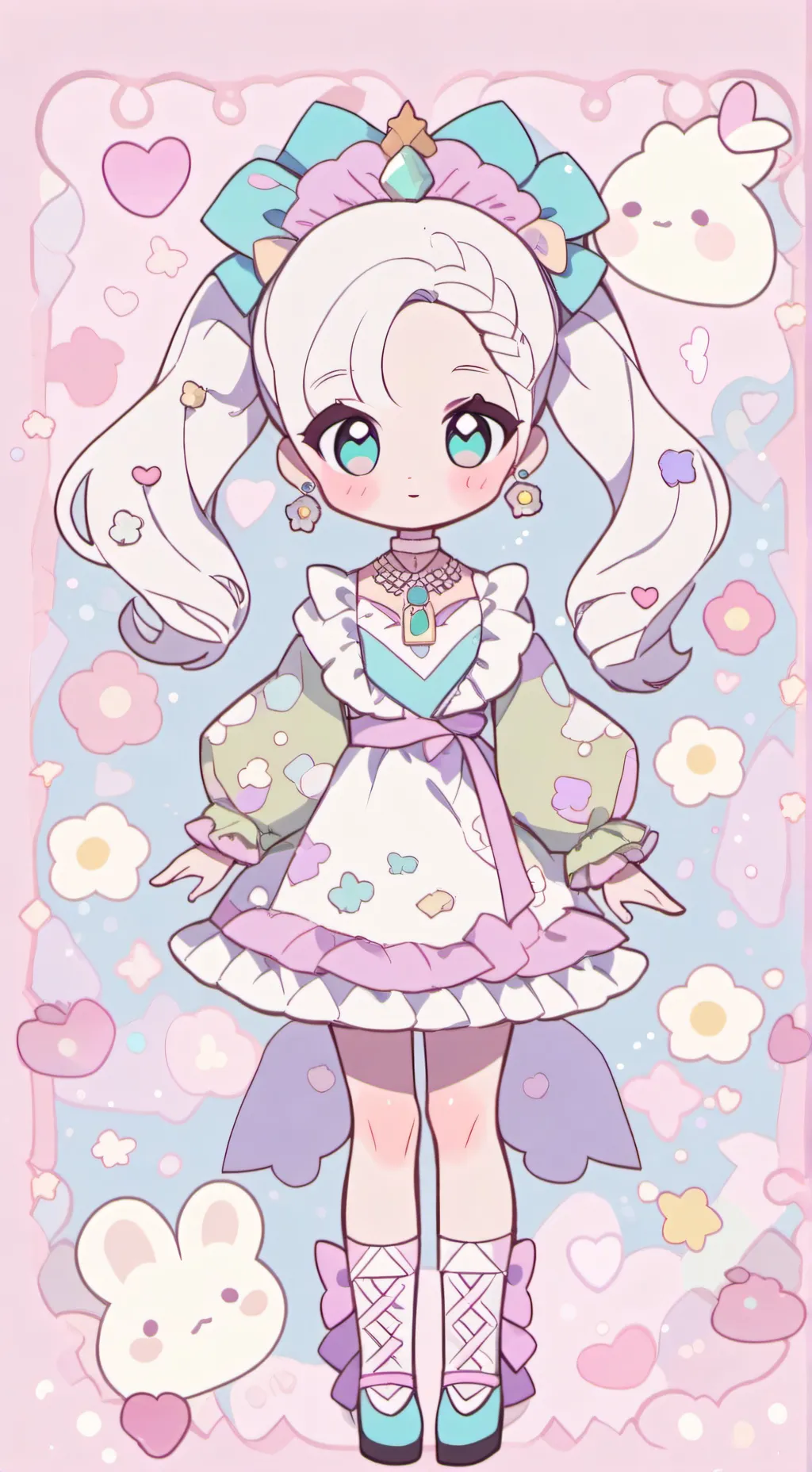 ai character: la Barbi neaa background