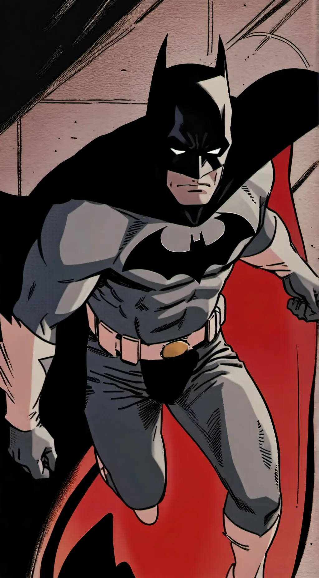 ai character: BatmanCapedCrusade background