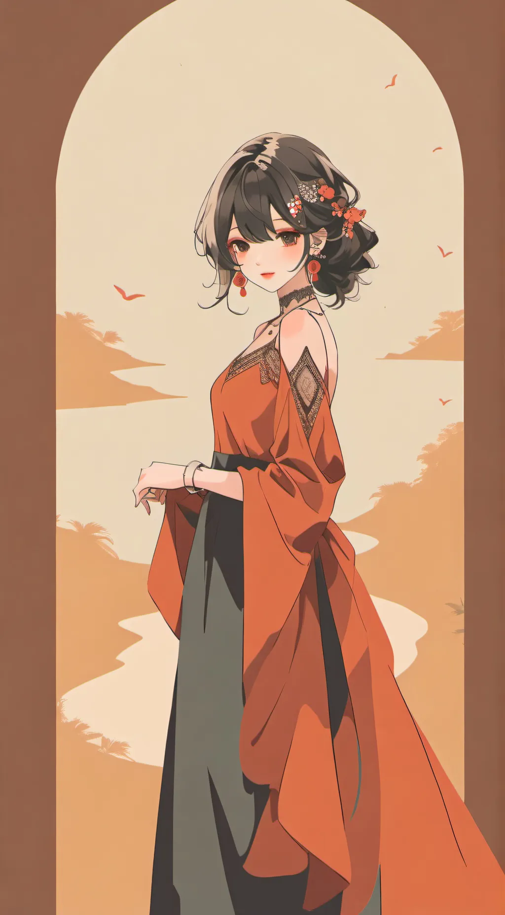 ai character: Halima حليمة background