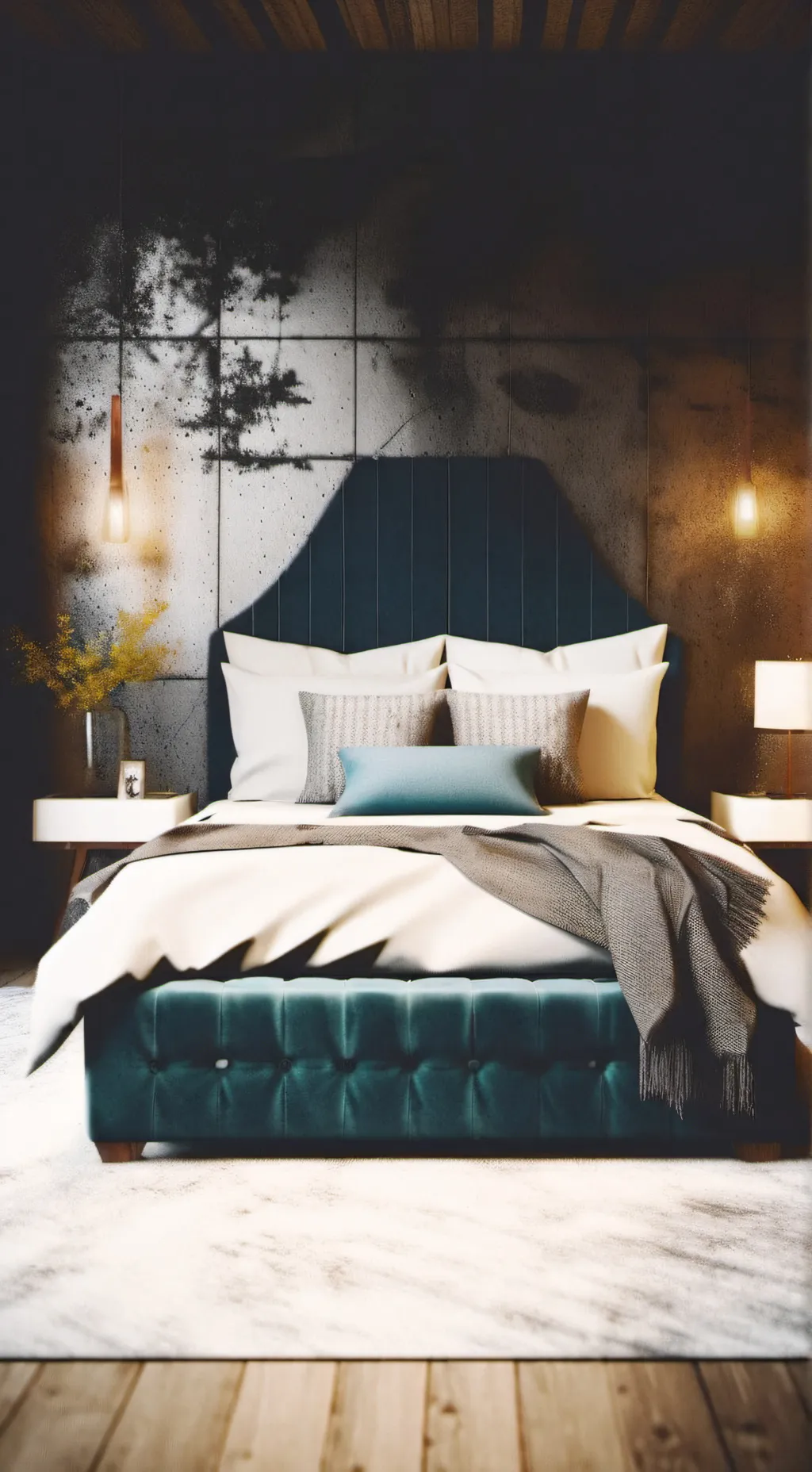 ai character: Bed background