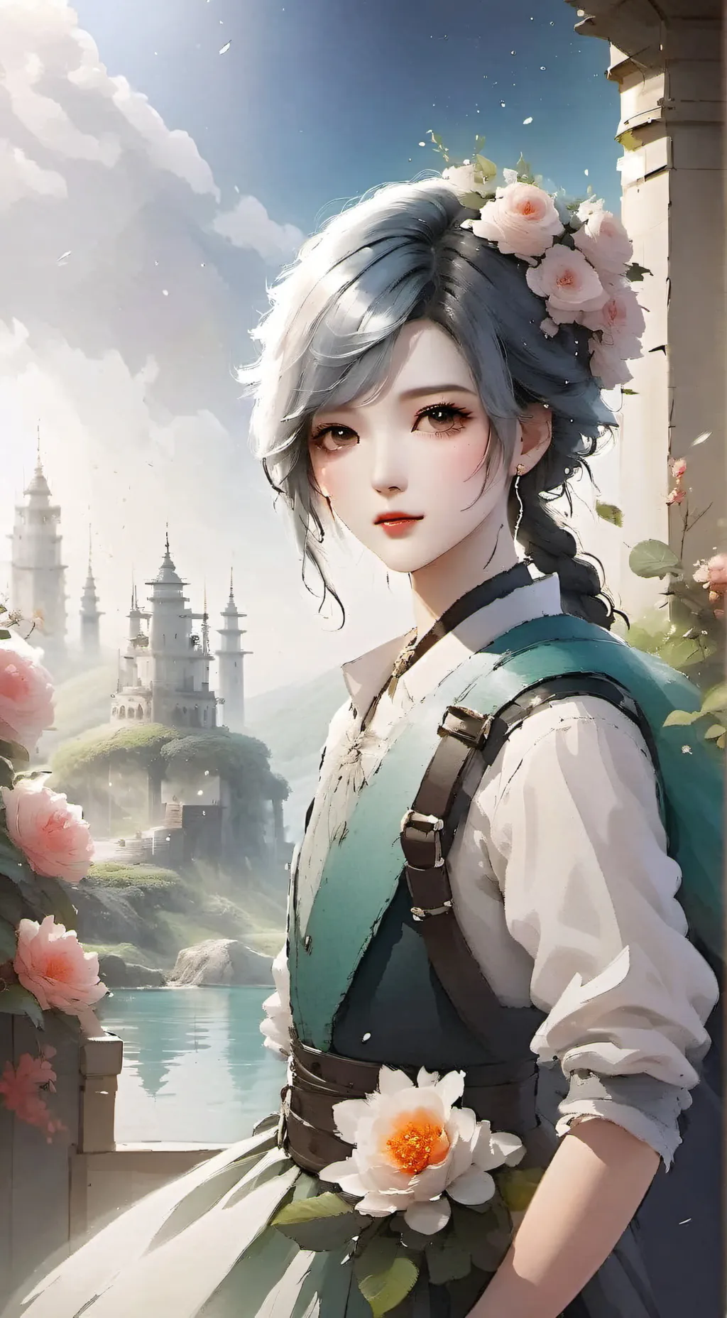 ai character: Cherry background