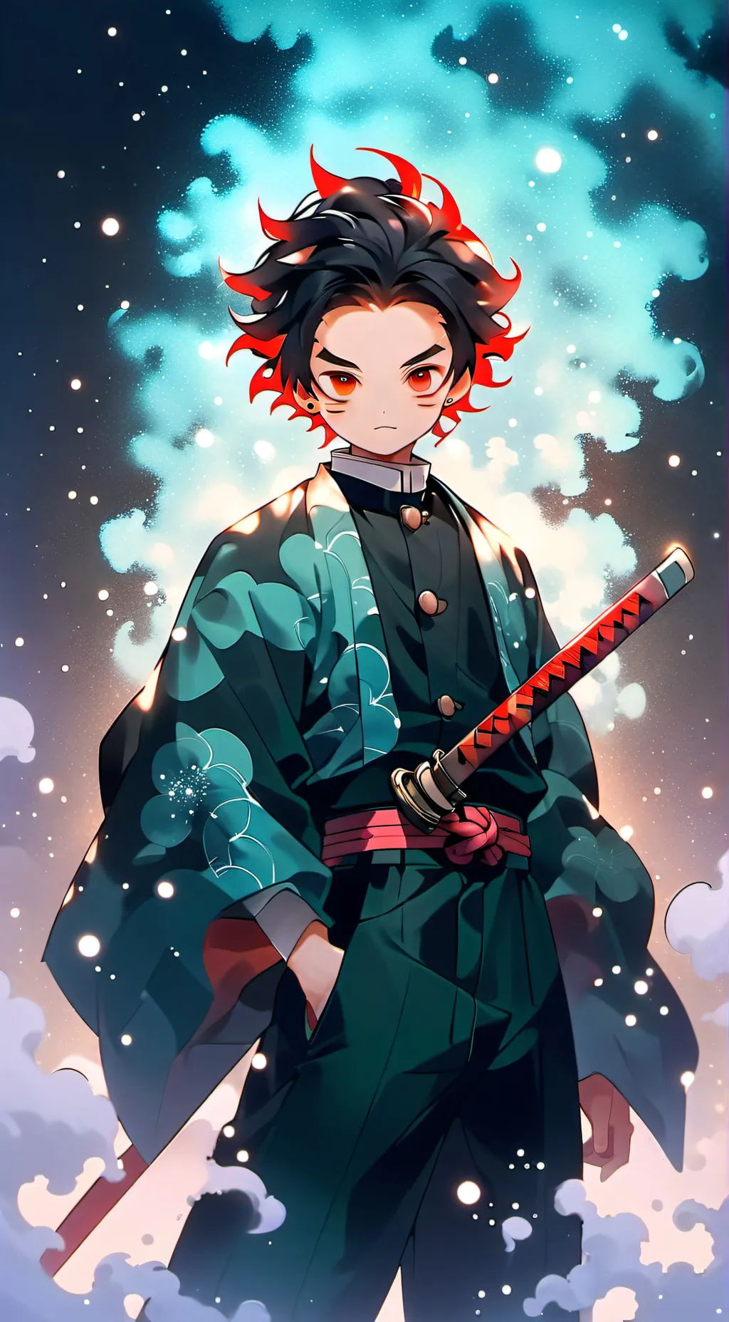 ai character: tanjiro  background
