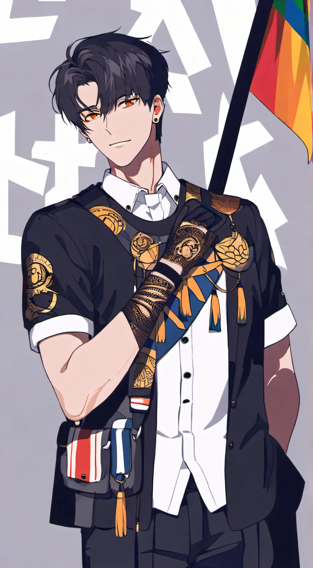 ai character: Happy pride month! background