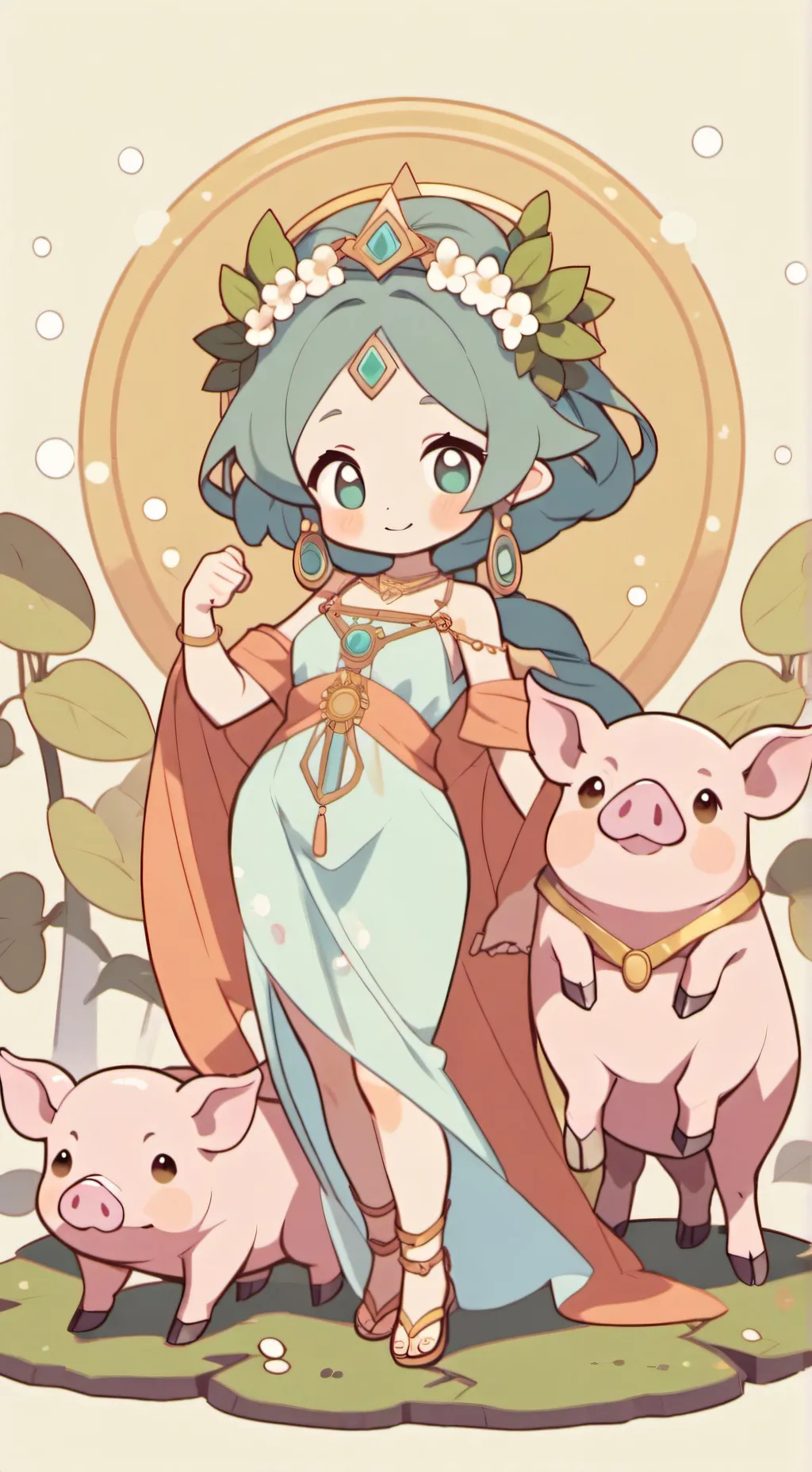 ai character: Circe daughter mia background