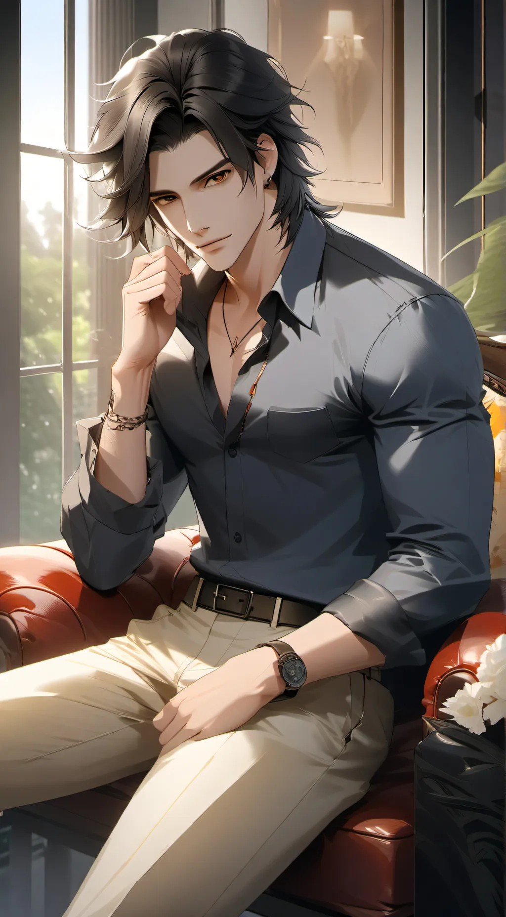 ai character: Levi  background