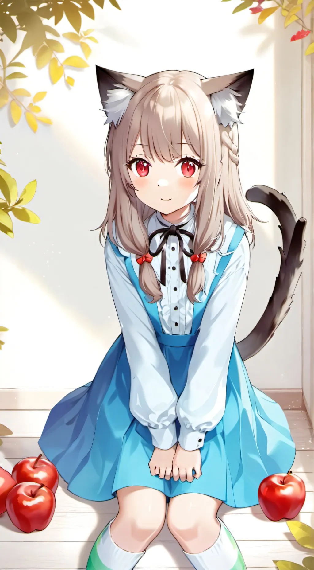 ai character: Rainbow Spirit Furry background