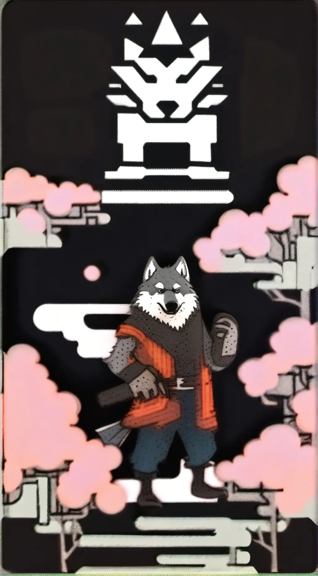 ai character: sigma wolf background