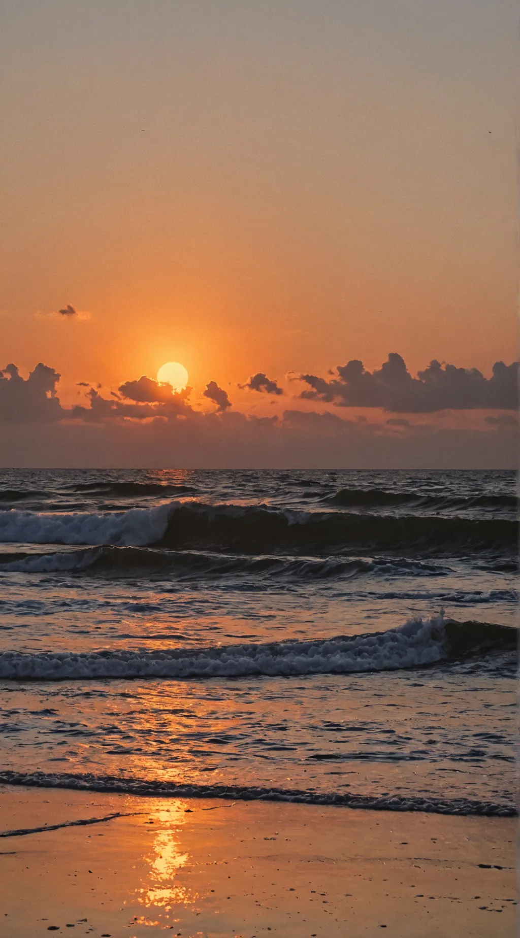 ai character: Mha sunset beach background