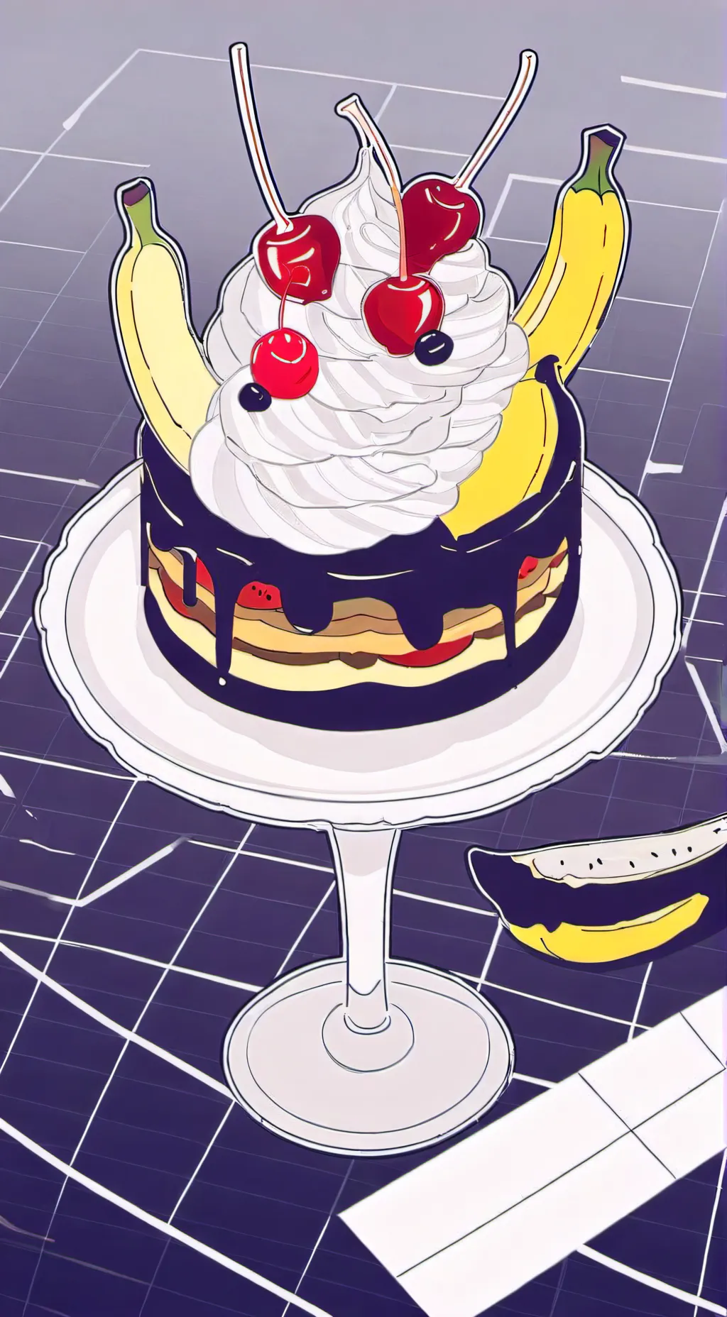 ai character: bananasplitcookie background