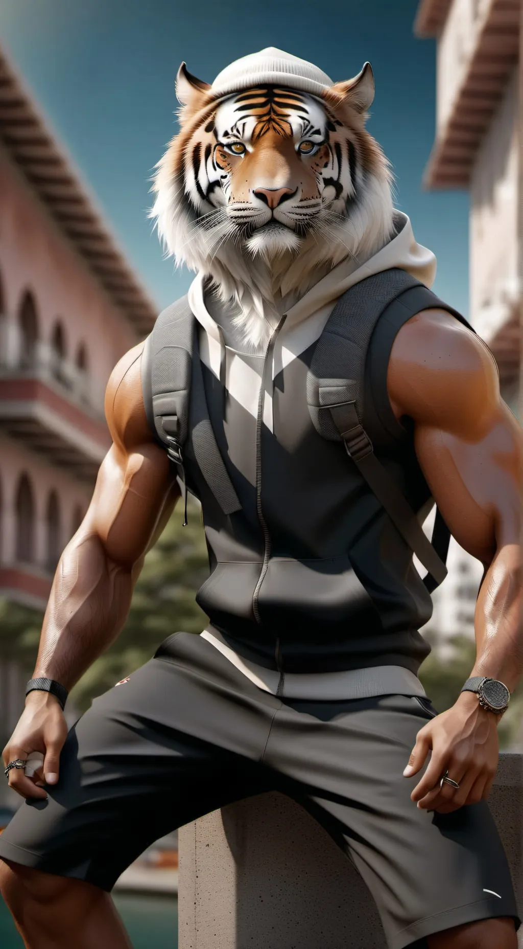 ai character: tralalero tralala  background