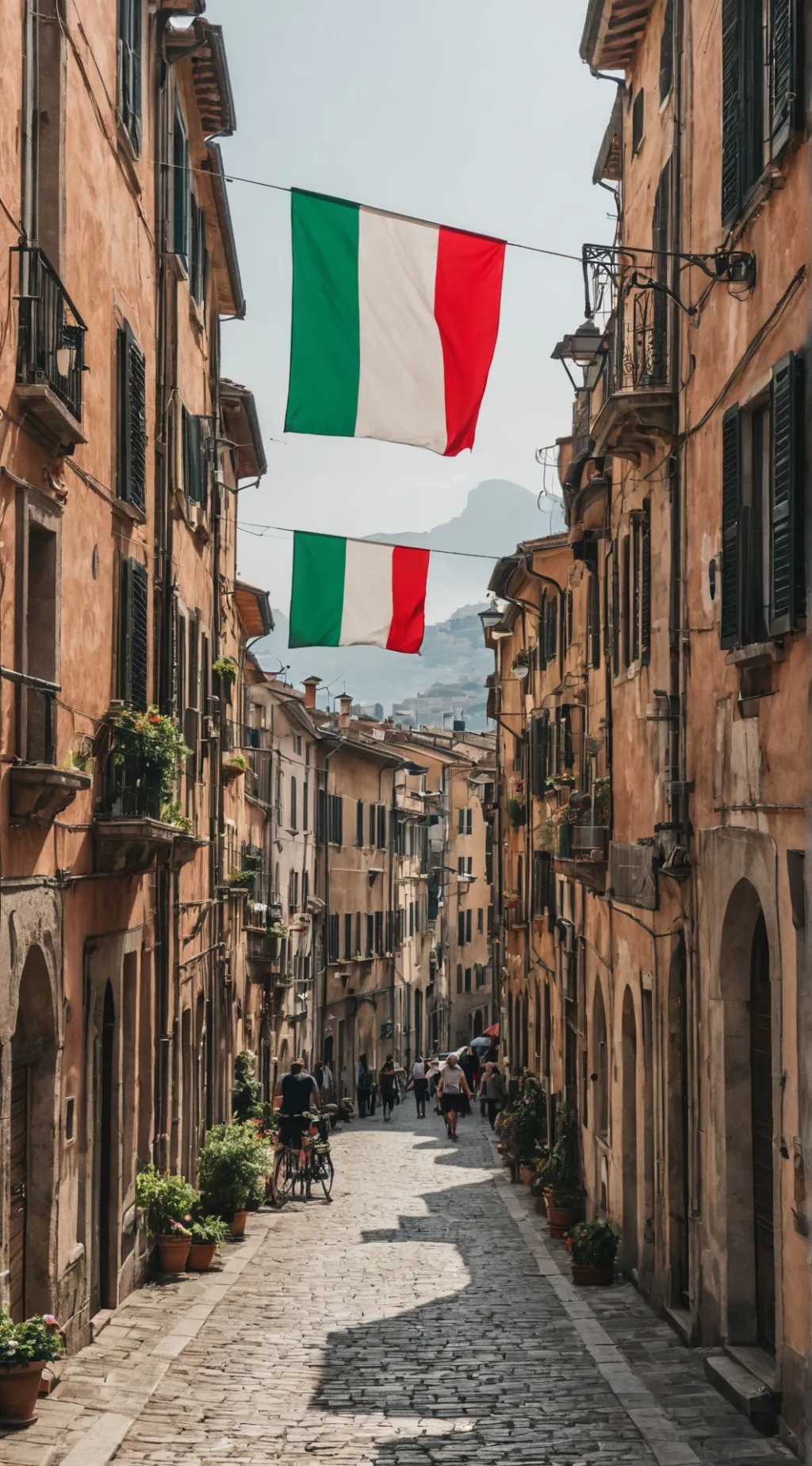 ai character: ITALY background