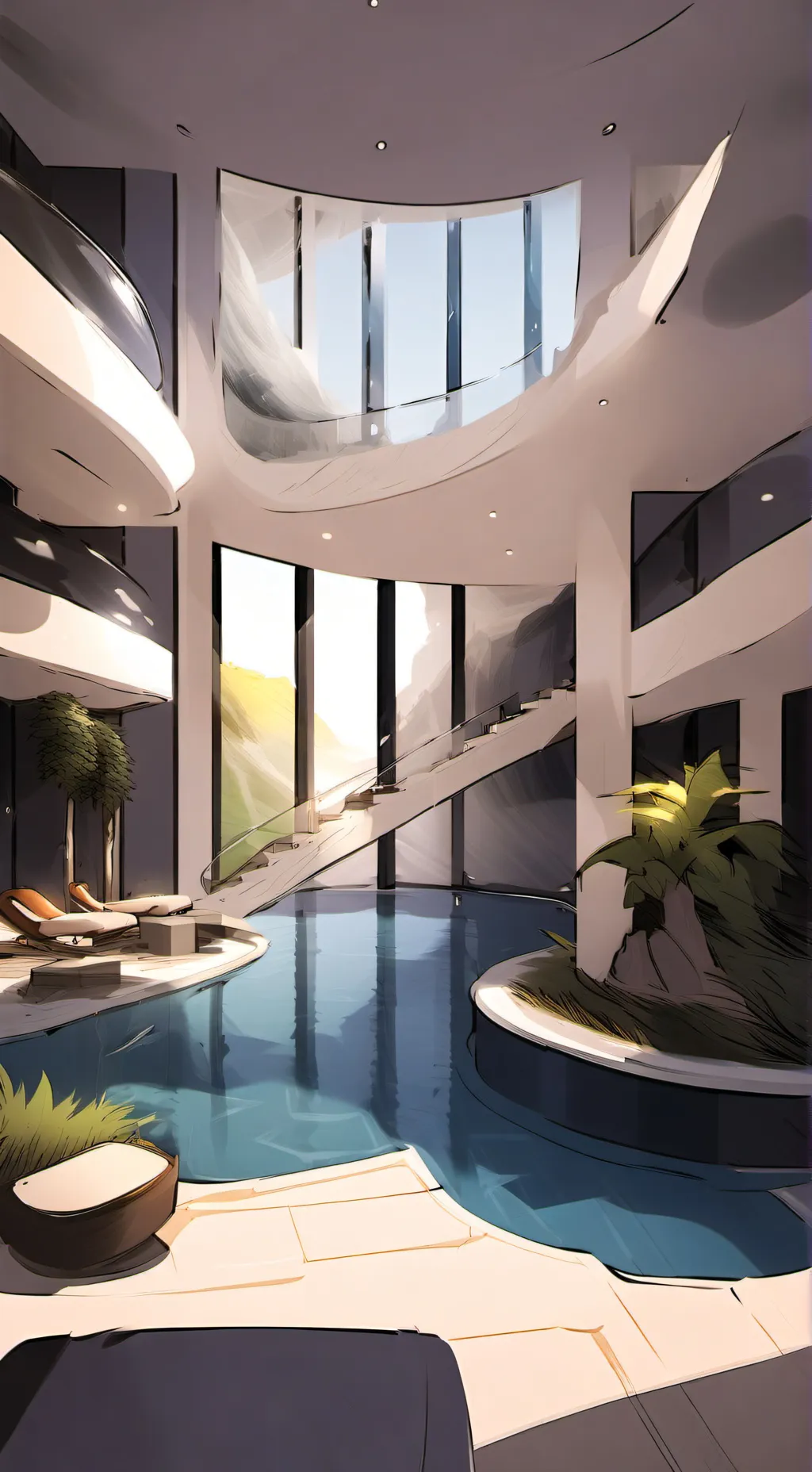 ai character: rich person life  background